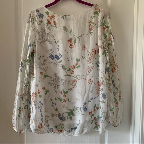 Floral silk blouse perfect for spring - Picture 2 of 6